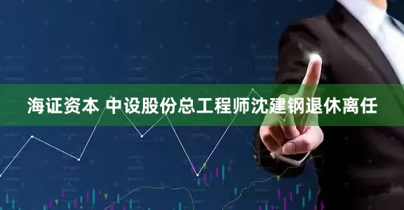 海证资本 中设股份总工程师沈建钢退休离任
